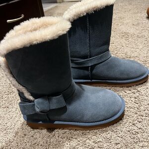 Koolaburra Blue Suede Winter Boots